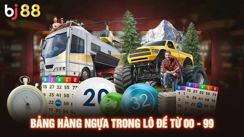 Bật Mí Cách Bắt Hàng Ngựa Trong Lô Đề Hiệu Quả Cực Chuẩn 3 Bảng hàng ngựa trong lô đề từ 00 - 99